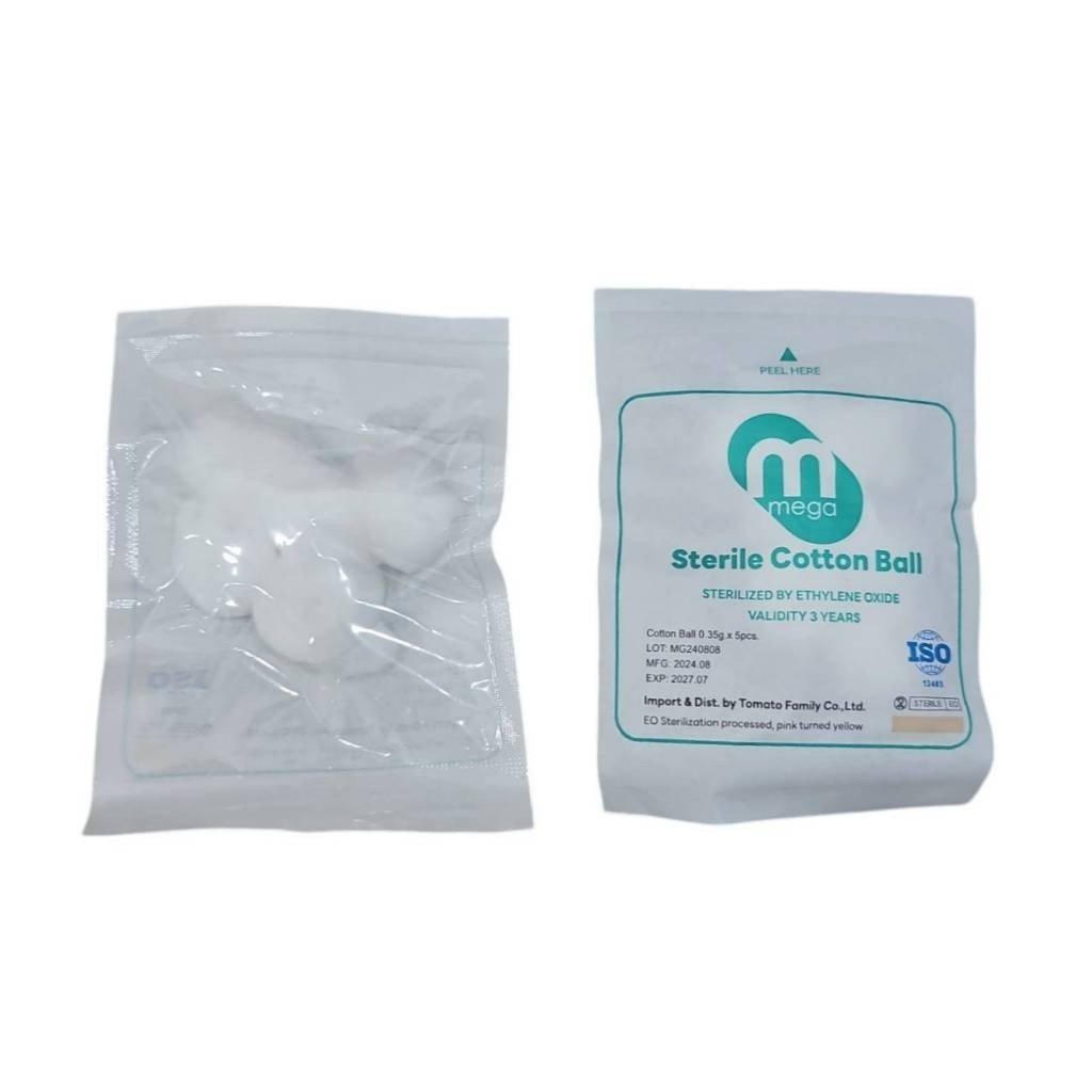 MEGA Sterile Cotton Balls 0.35g (5/10 Pieces × 50 Packs) - Image 4