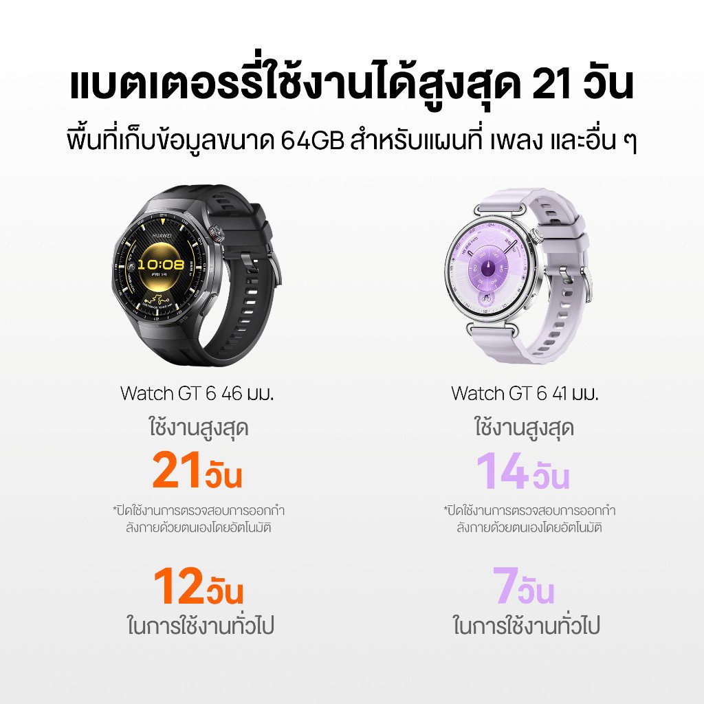 HUAWEI WATCH GT 6 Series | อุปกรณ์สวมใส่ | โหมดกีฬากลางแจ้งระดับโปร - Image 7