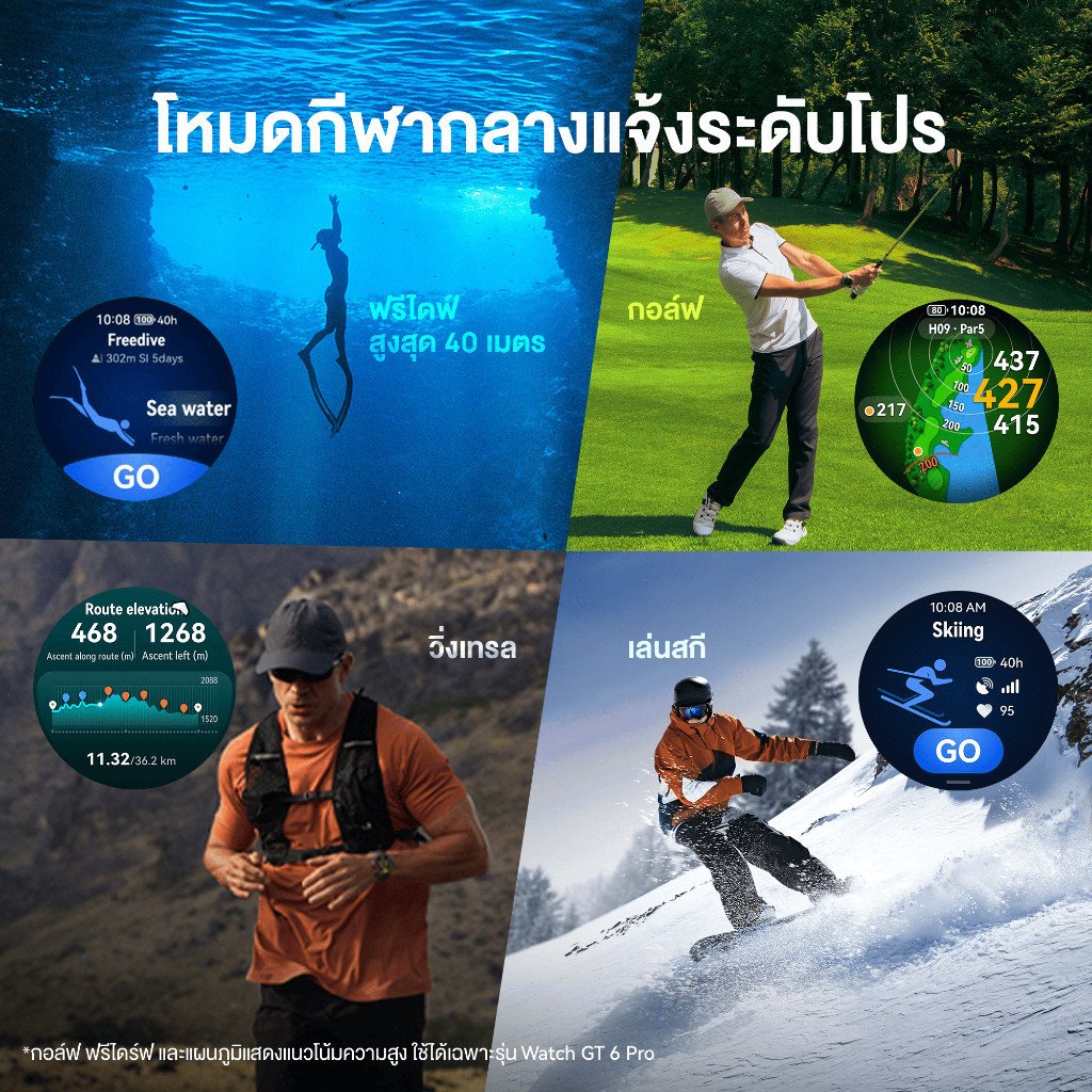 HUAWEI WATCH GT 6 Series | อุปกรณ์สวมใส่ | โหมดกีฬากลางแจ้งระดับโปร - Image 5