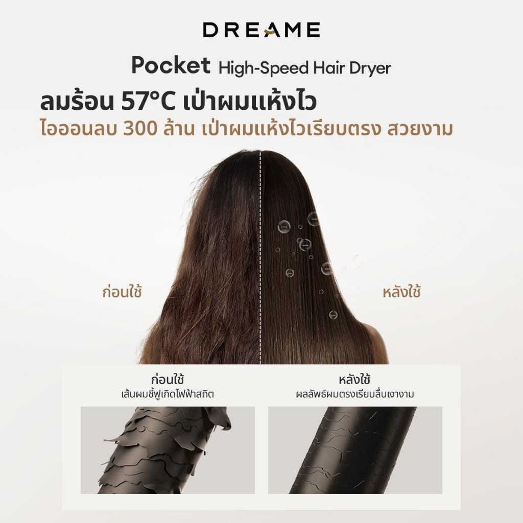 Dreame Pocket Hair Dryer ไดร์เป่าผมพกพา - Image 4