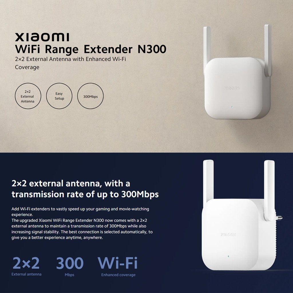 Xiaomi WiFi Range Extender N300 อุปกรณ์ขยายสัญญาณ - Image 2