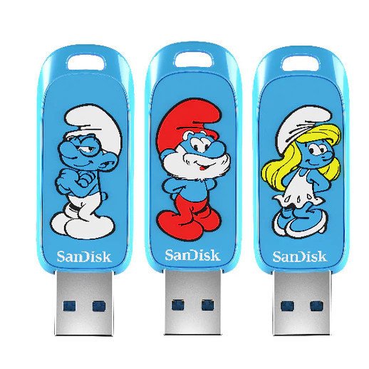 SanDisk Smurfs USB Flash Drive 64GB / 128GB / 256GB