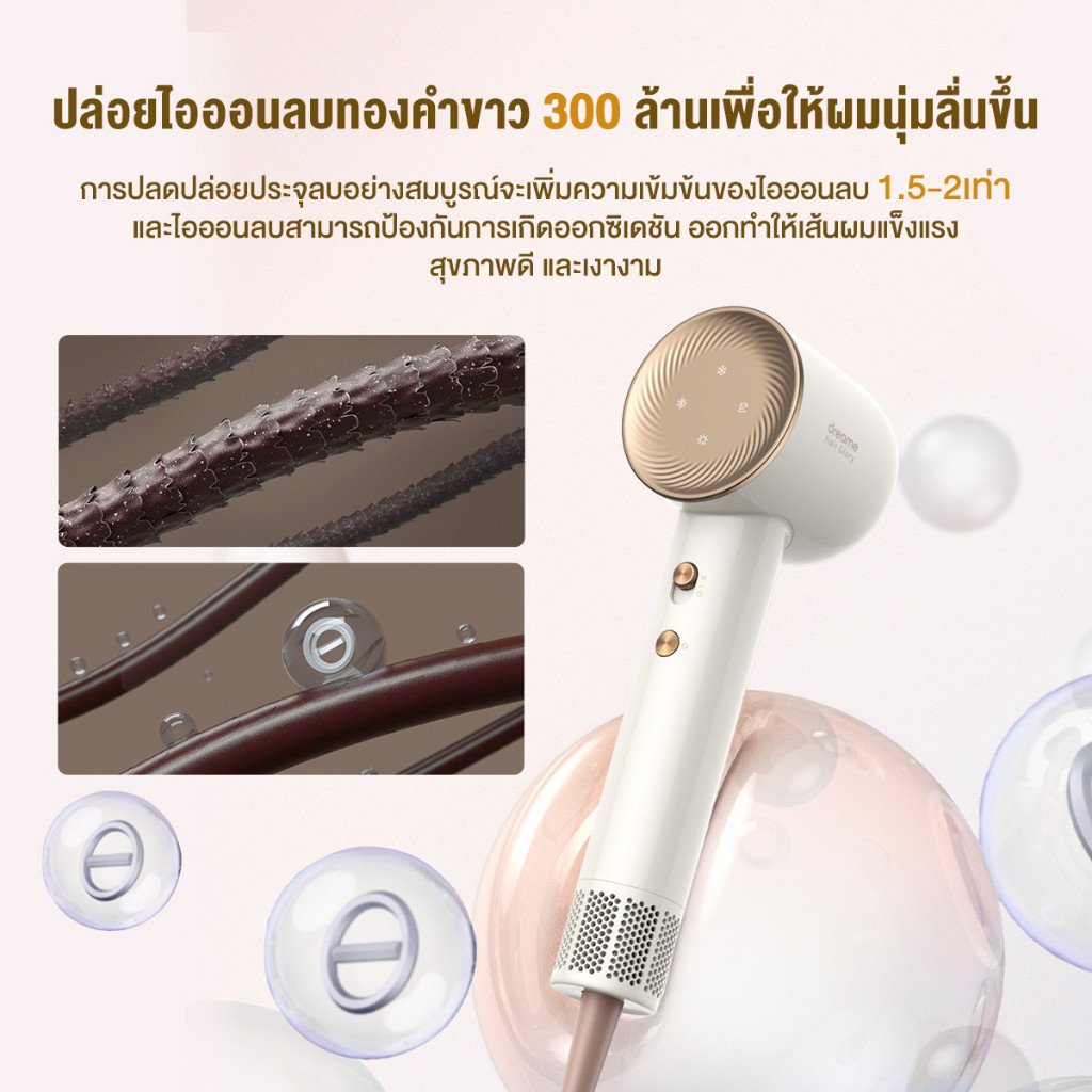 Dreame Hair Glory ไดร์เป่าผมความเร็วสูง - Image 6