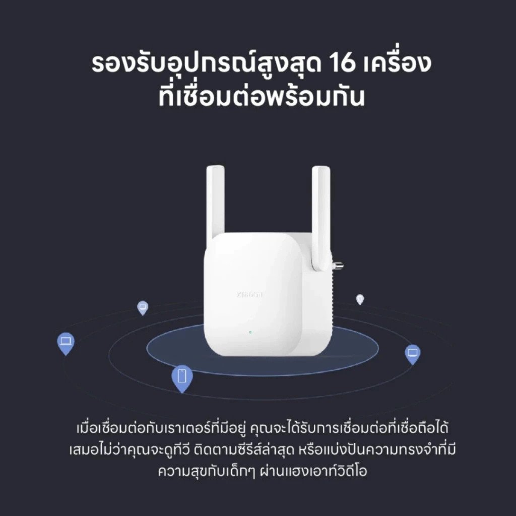 Xiaomi WiFi Range Extender N300 อุปกรณ์ขยายสัญญาณ - Image 7