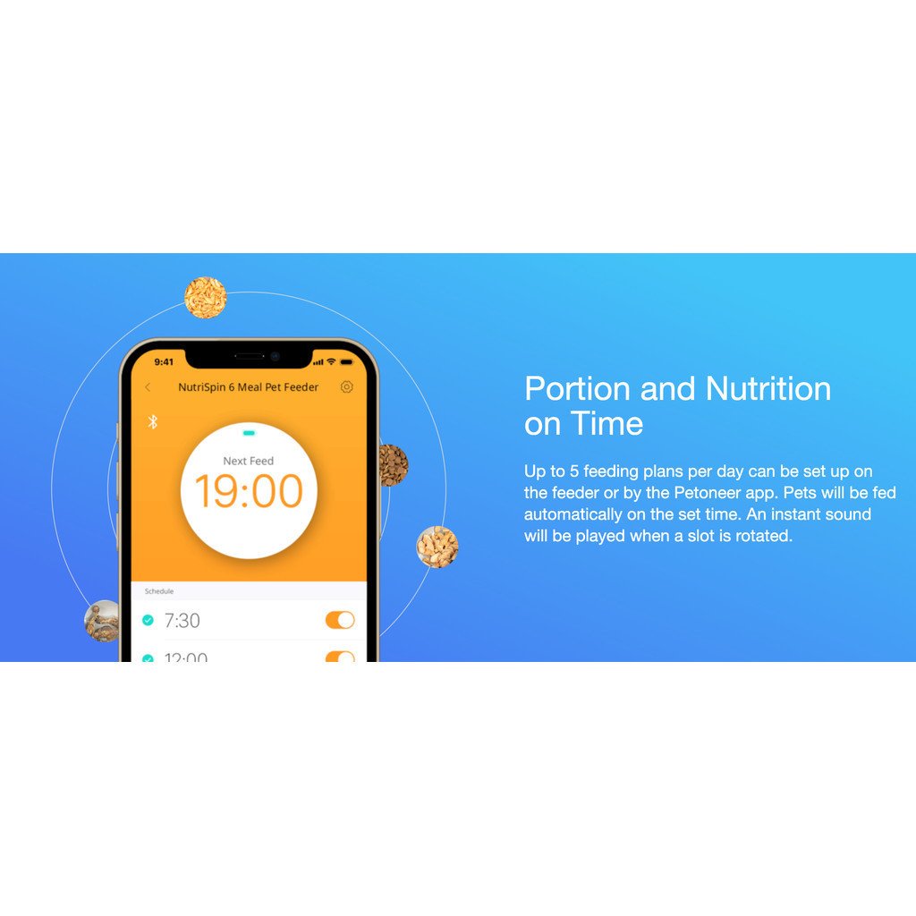 Petoneer NutriSpin 6-Meal Pet Feeder เครื่องให้อาหารสัตว์ - Image 2