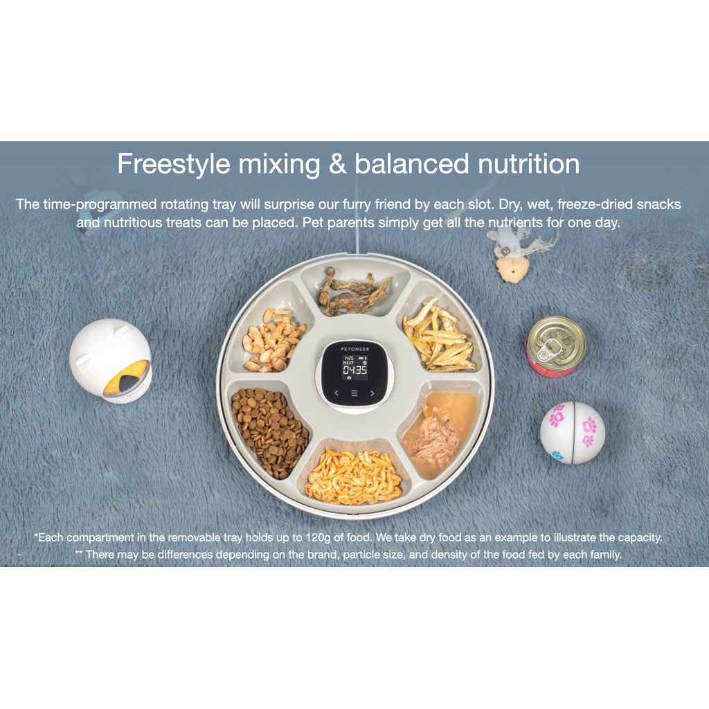 Petoneer NutriSpin 6-Meal Pet Feeder เครื่องให้อาหารสัตว์ - Image 3