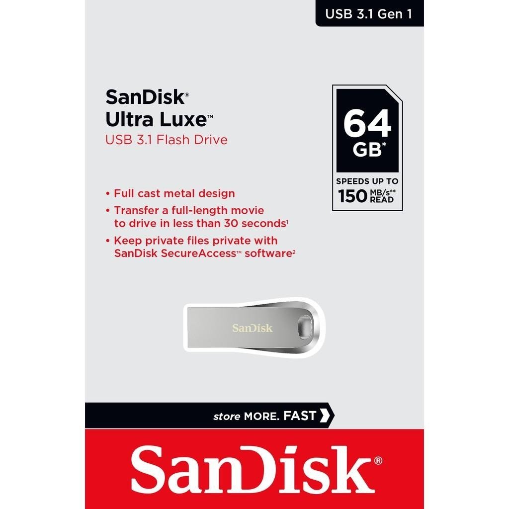 SanDisk Ultra Luxe USB Flash Drive 32GB-256GB - Image 3