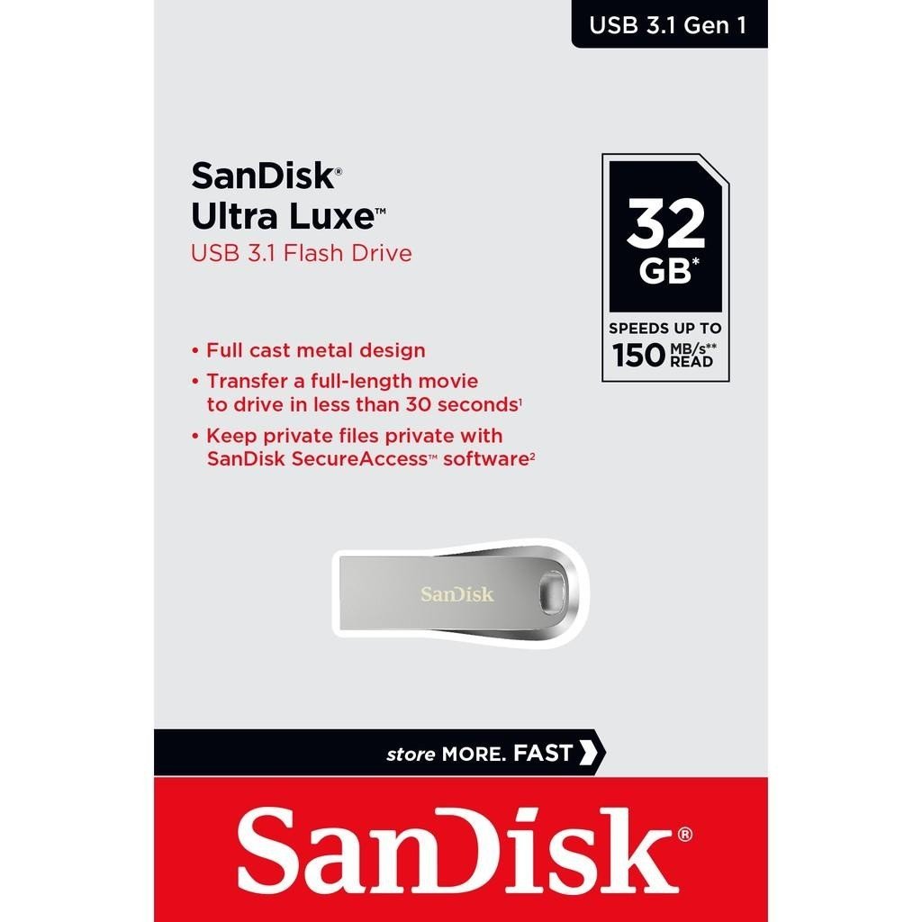 SanDisk Ultra Luxe USB Flash Drive 32GB-256GB - Image 2