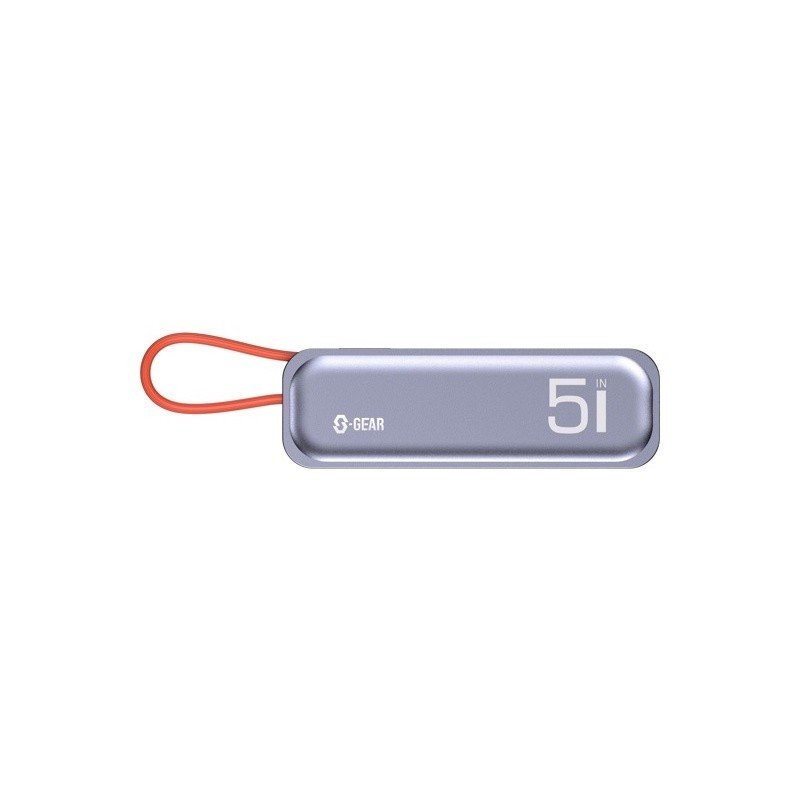 S-GEAR CVTC002-5 5 IN 1 TYPE-C Multi-function Docking Station Silver ( อุปกรณ์แปลงสัญญาณ)