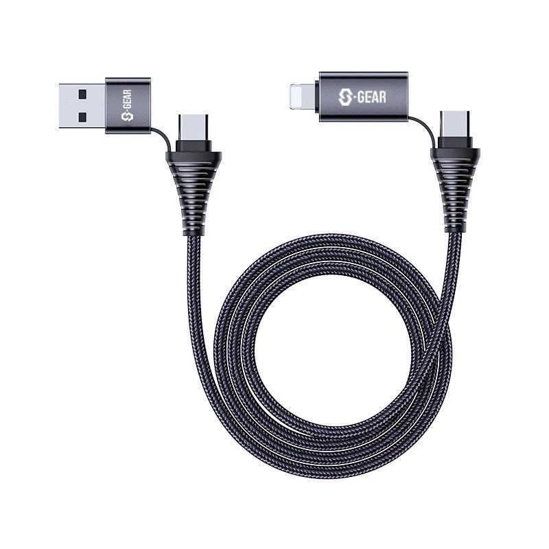 S-GEAR CABLE CC002-4 in 1 Multifunction PD Fast Charge & Synce Cable (สายชาร์จ)