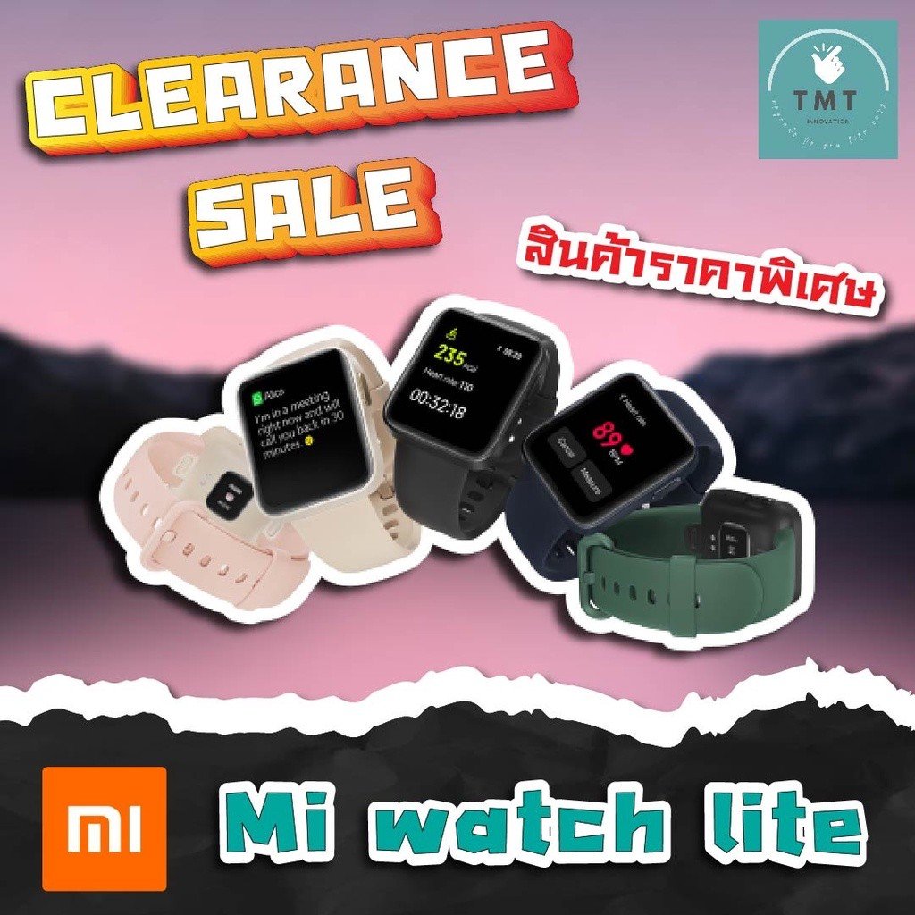 Xiaomi Mi Watch Lite นาฬิกาอัจฉริยะ มี GPS ในตัว เปลี่ยนแบบหน้าจอ 120แบบ กันน้ำ 5ATM ตรวจวัดสุขภาพได้ เครื่องศูนย์ไทย