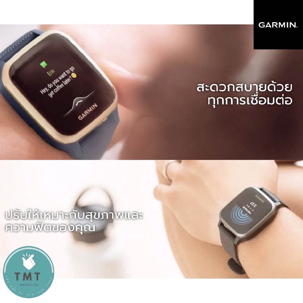Garmin Venu SQ Music / Venu SQ นาฬิกามี GPS วัด Pulse Ox , HR ,ความเครียด รองรับภาษาไทย