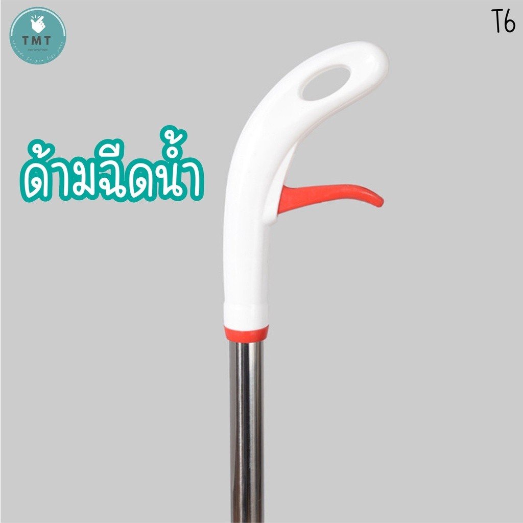 สเปรย์ม็อบ ไม้ถูพื้นไม้ถูพื้นพ่นน้ำ ม๊อบดันฝุ่น ไม้ถูพื้นแบบพ่นน้ำ หมุนได้ 360 องศา ไม่กินพื้นที่ ใช้ง่าย T6 - Image 3