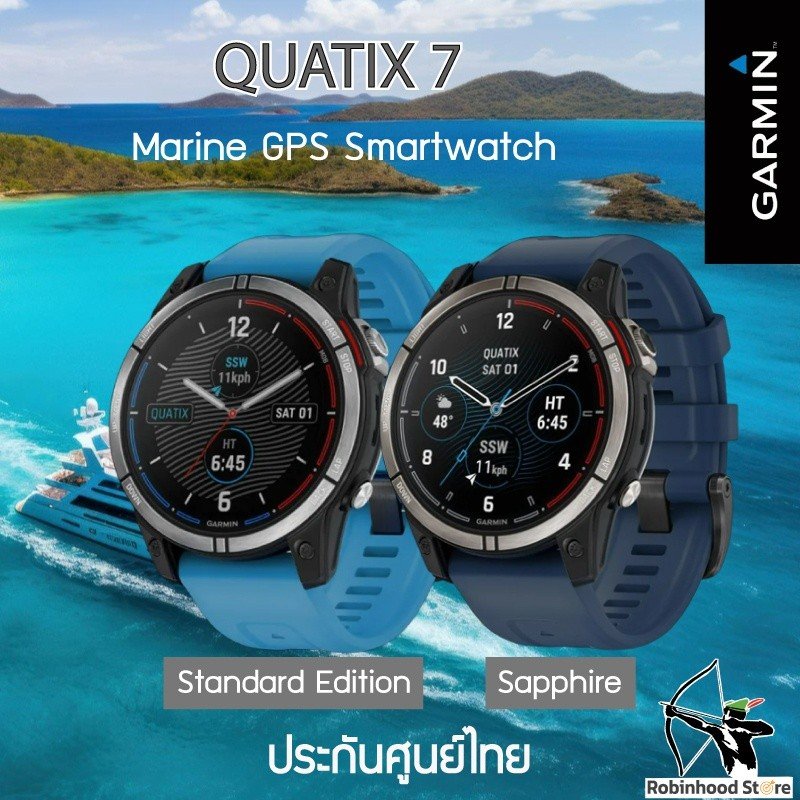 Garmin Quatix 7 นาฬิกาออกกำลังกาย สายกีฬาทางน้ำ ทะเล ดำน้ำ