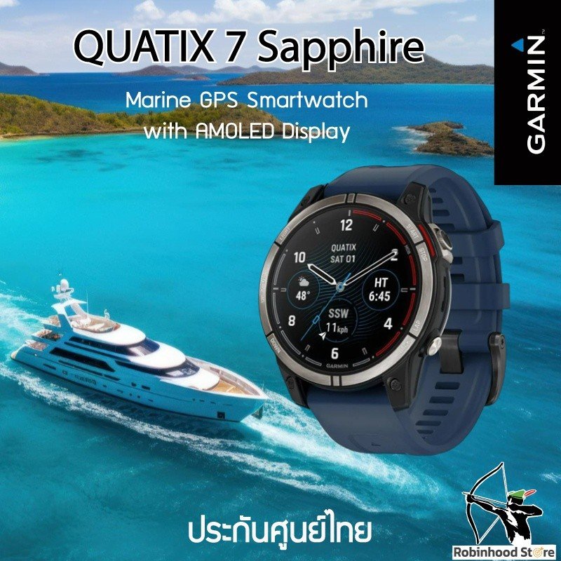 Garmin Quatix 7 นาฬิกาออกกำลังกาย สายกีฬาทางน้ำ ทะเล ดำน้ำ - Image 2