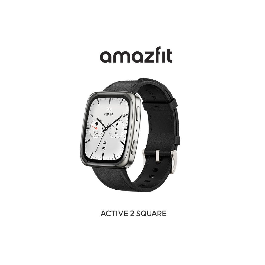 Amazfit Active 2 Square (Premium) 43mm Smartwatch พร้อมระบบGPS 5 ระบบดาวเทียม โหมดกีฬา160+