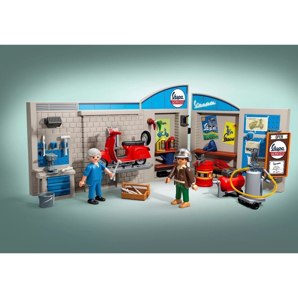 Playmobil 71620 Vespa 60s Vespa Garage แอคชั่นฟิกเกอร์ เวสป้า เวิร์กช็อปเวสป้า ยุค 60 - Image 2