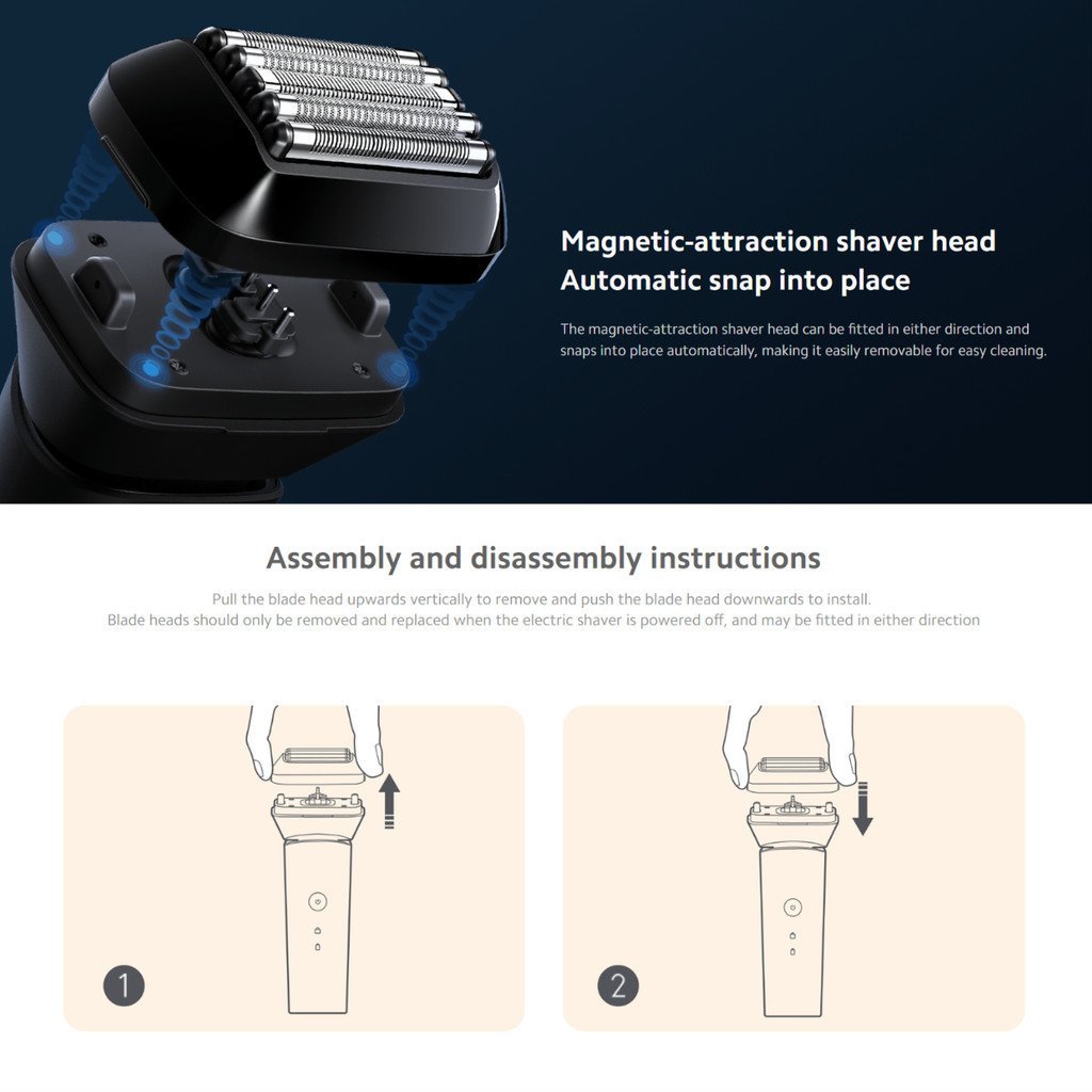 Xiaomi Mi 5 Blade Electric Shaver Replacement Head หัวเปลี่ยนเครื่องโกนหนวด 5 ใบมีด - Image 3