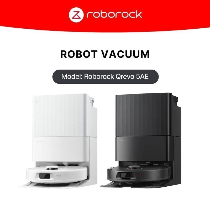 Roborock Qrevo 5AE หุ่นยนต์ดูดฝุ่น | 12000Pa | ระบบป้องกันการพันกันแบบคู่ | ไม้ถูพื้นแบบยืดหยุ่น | Reactive Tech