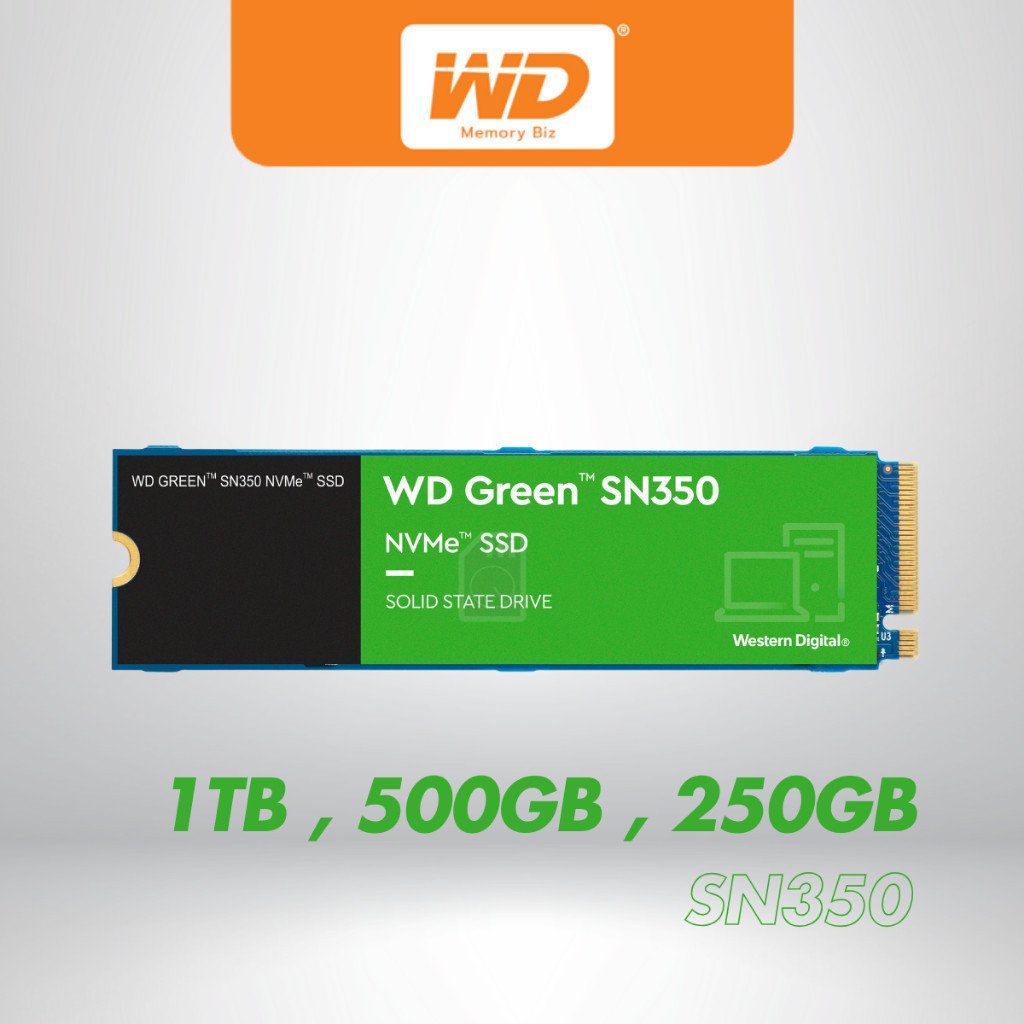 WD GREEN SN350 SSD 1TB ,500GB , 250GB - PCIe 3x4/NVMe M.2 2280