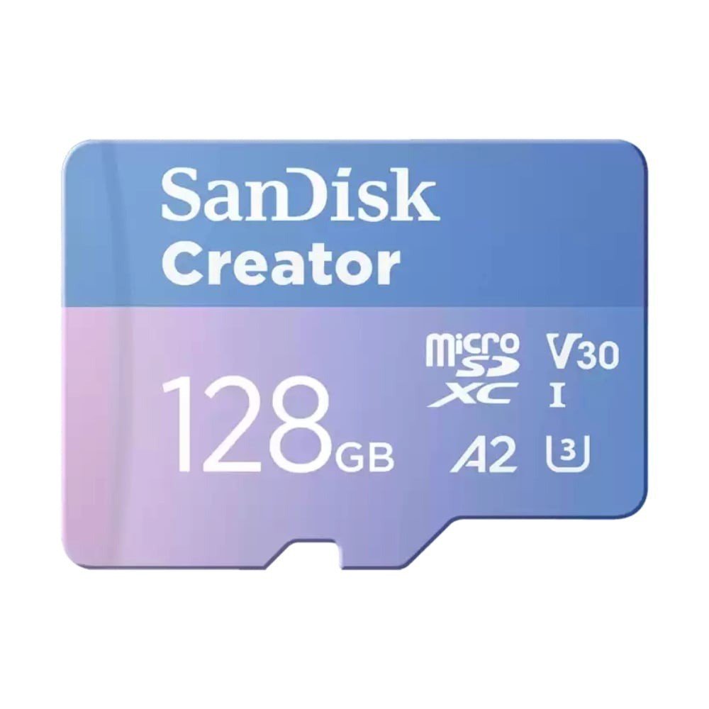 Sandisk Creator 128GB 190/90 Micro SD Card Creator With SD Adapter SDSQXAA-128G-GN6MS (190MB) - Image 2