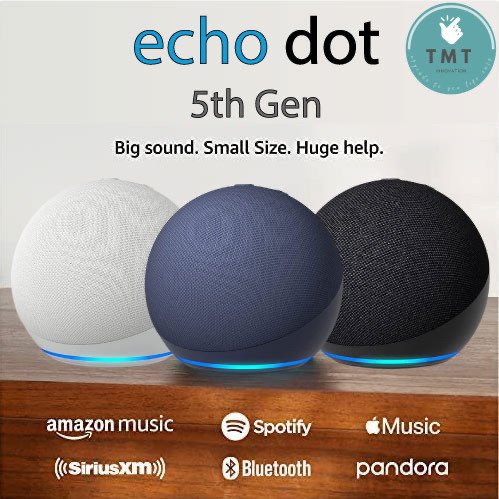Amazon Echo Dot 5th Gen ลำโพงอัจฉริยะใช้งานผ่านคำสั่งเสียงและอุปกรณ์ไฟฟ้าในบ้าน รุ่น5th Gen Smart speaker Alexa