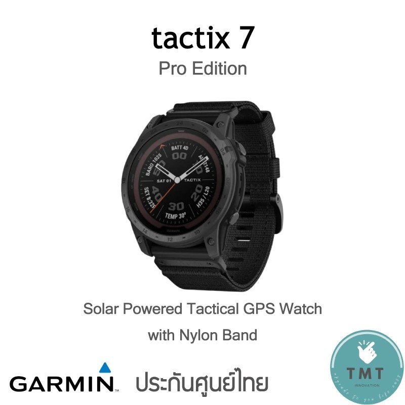 Garmin Tactix 7 Pro Edition นาฬิกาGPS มัลติสปอร์ต หน้าจอสัมผัส เลนส์ Solar แบบ Power Sapphire